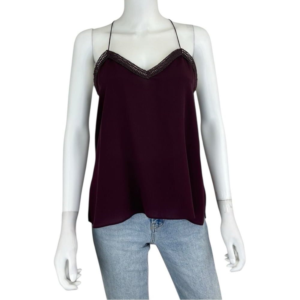 Cami NYC Purple Silk Tank Size XS L0499